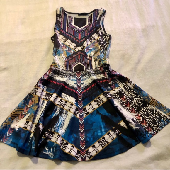 Peace & Chaos Dresses & Skirts - Peace & Chaos colorful fit and flare mini dress